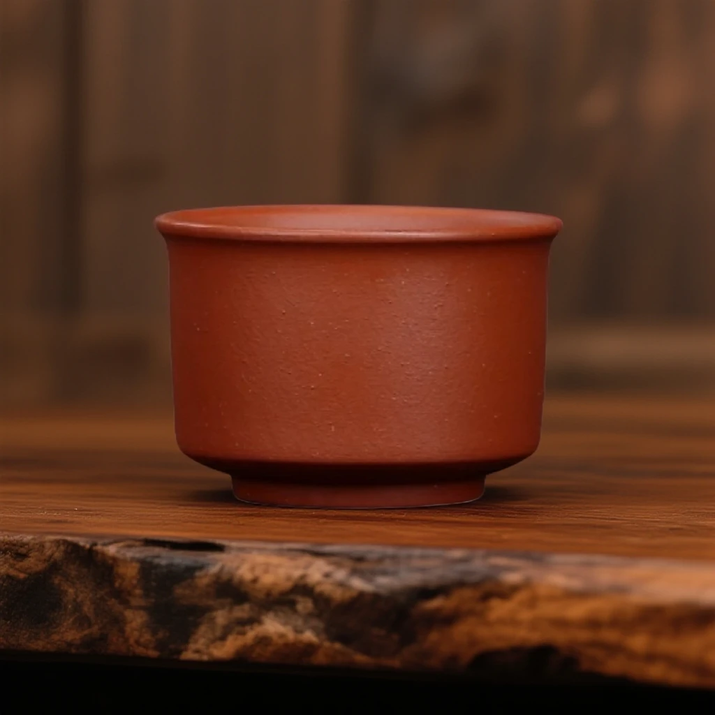 本山原矿无添加生砂朱泥将军杯半手135cc左右