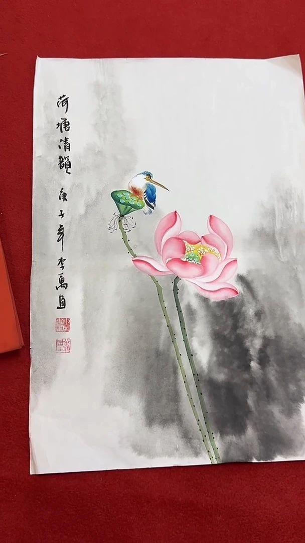 国画国画字画小姐姐真好看