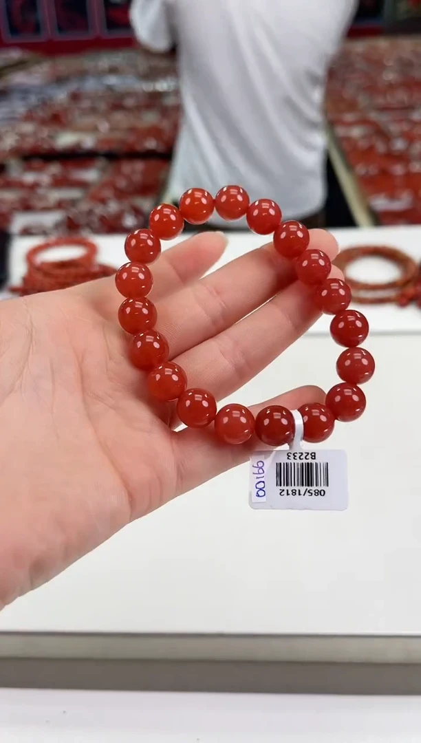 南红玛瑙冰红手串10+未镶嵌一个/条