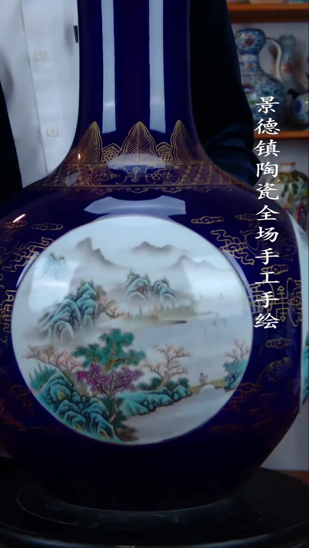 瓶景德镇手工手绘陶瓷摆件102