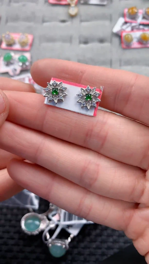 银S925镶嵌戒指翡翠44-----4