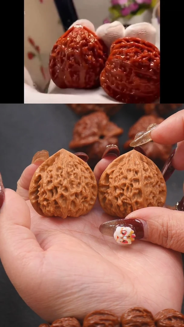 【闪购商品】文玩核桃把件39蜡皮金牛