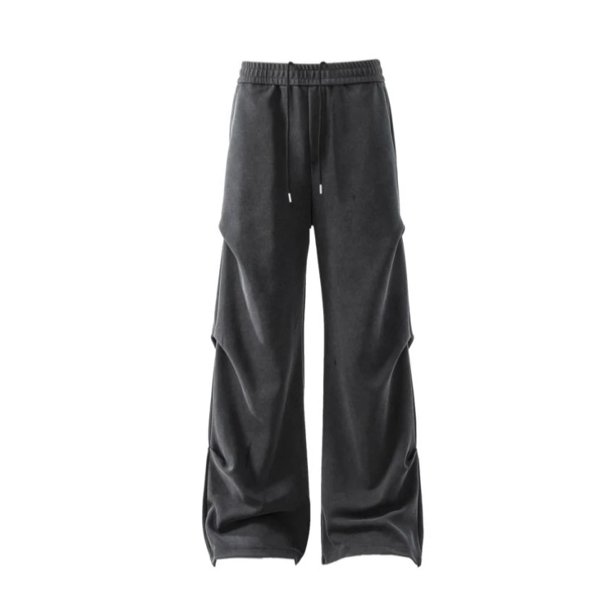 时尚舒适潮流卫裤微喇裤子款式拖地