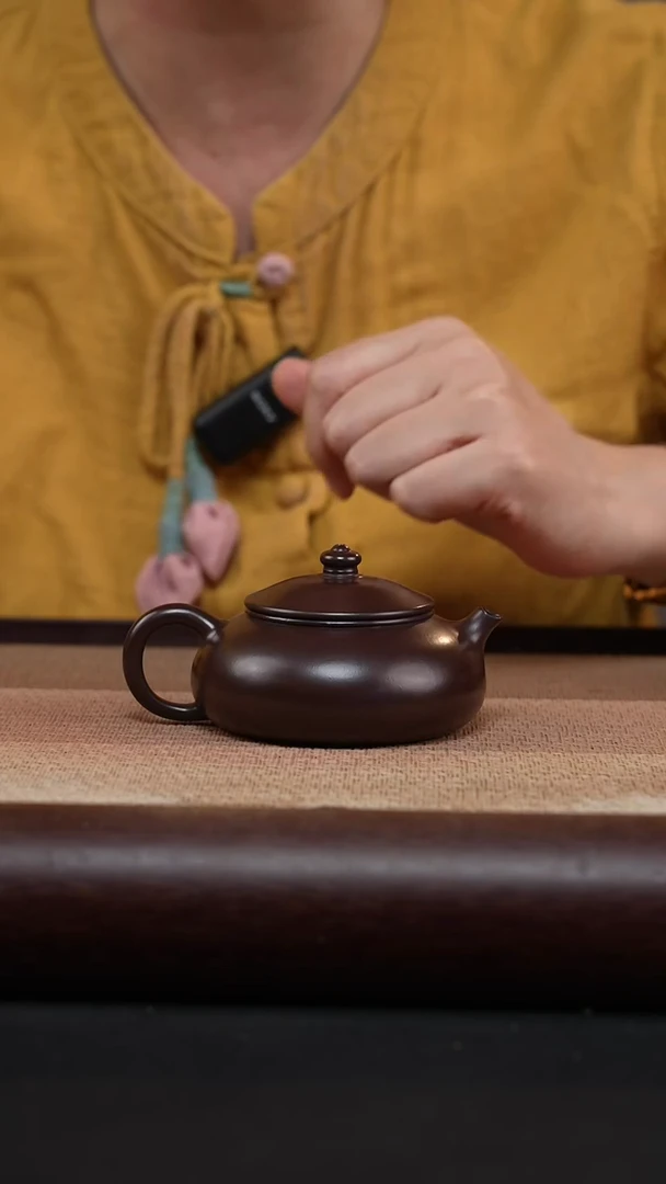 茶壶紫砂老紫泥寒江MH-1787