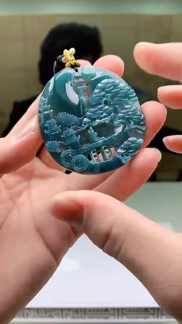 【闪购商品】定制翡翠未镶嵌4829bb-毛货挂件66