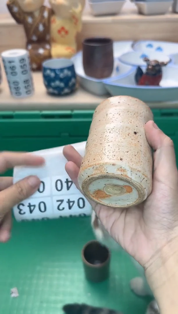 茶杯紫砂走**花040淘艺中古瓷器全场18元包邮