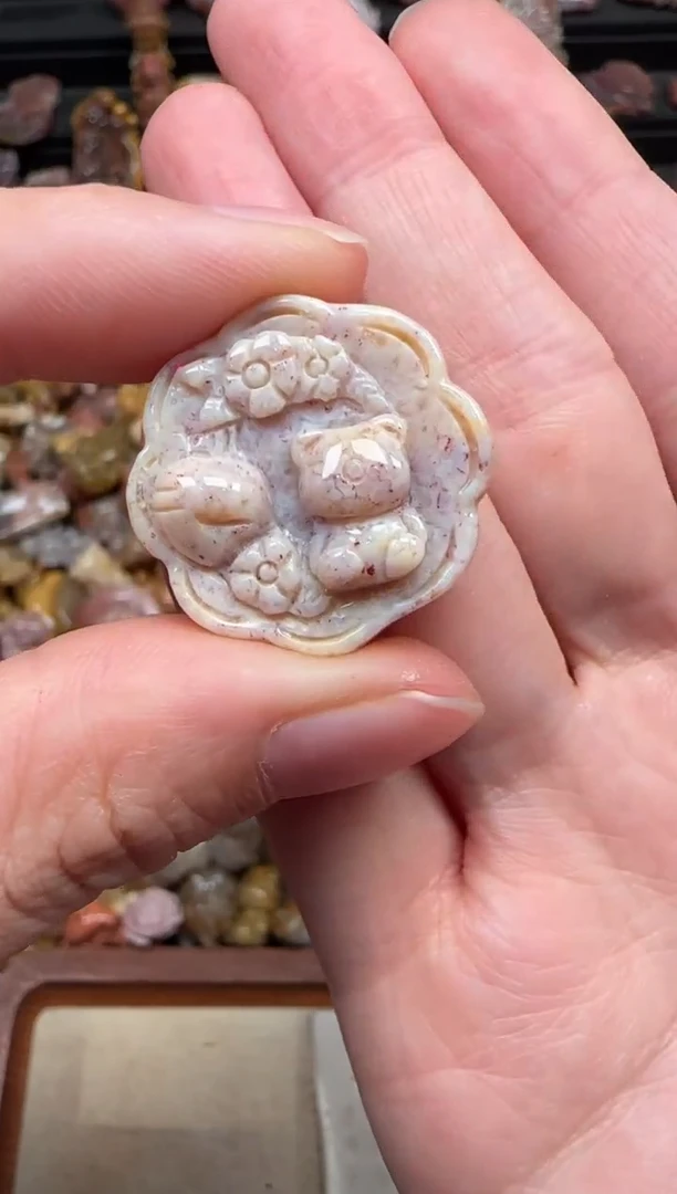 颈饰未镶嵌硅化珊瑚（珊瑚玉）700