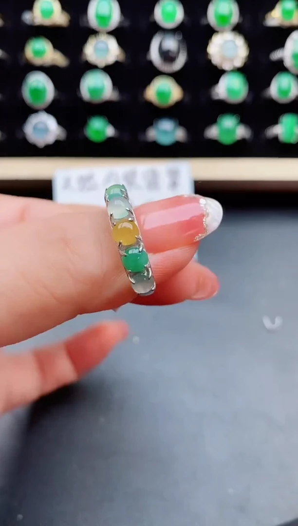 【闪购商品】翡翠戒指银S925镶嵌50800