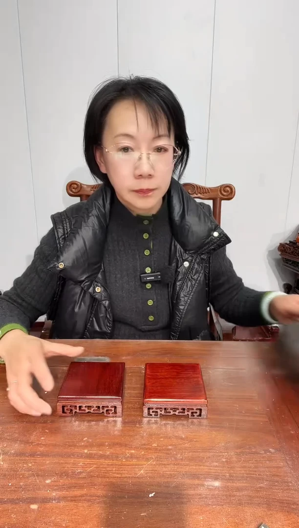 木买一送一非花细花底座红10*10*3.6