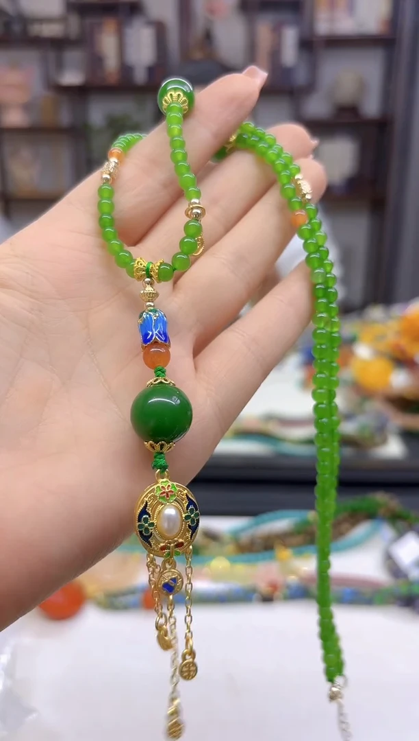 【闪购商品】和田玉（碧玉）项链未镶嵌X403