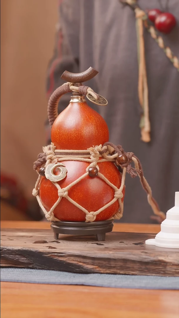 1235号链接精品大漆葫芦现货现发[一物一拍]（500ml）