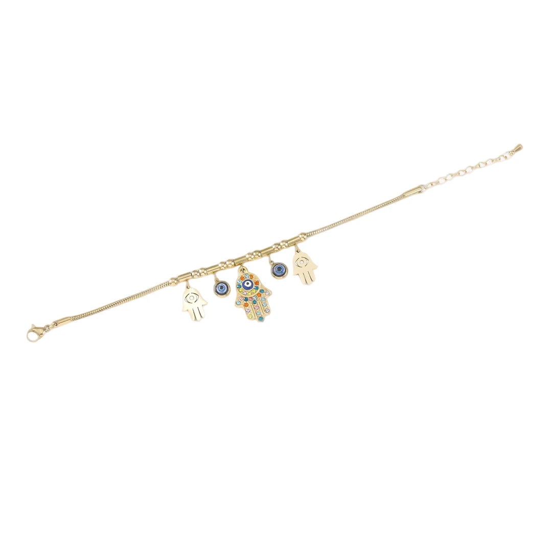 钛钢合成锆石手链 时尚百搭气质小众设计师款眼手链 1294