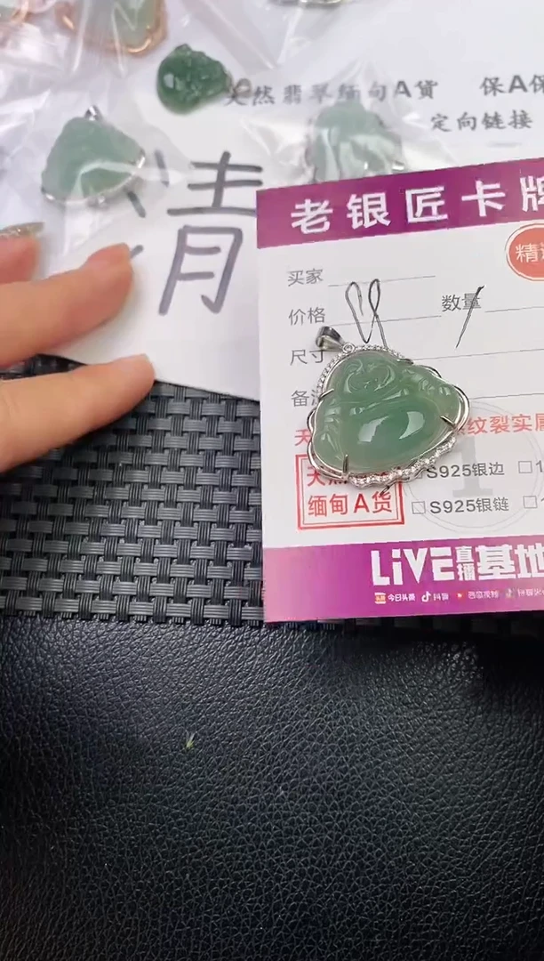 翡翠银S925镶嵌颈饰·