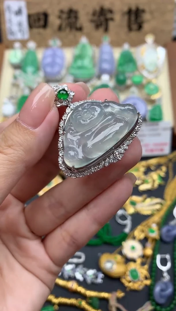 【闪购商品】翡翠颈饰18K金镶嵌279--中国好珍宝