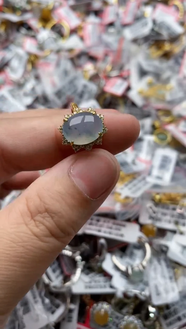 【闪购商品】翡翠戒指银S925镶嵌22222---4