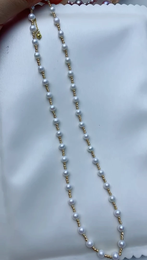 淡水珍珠未镶嵌颈饰W24
