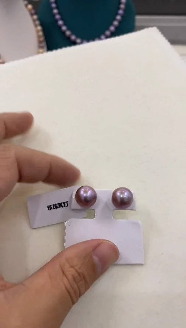 【闪购商品】淡水珍珠hb银S925镶嵌淡水珍珠耳钉@@c1046