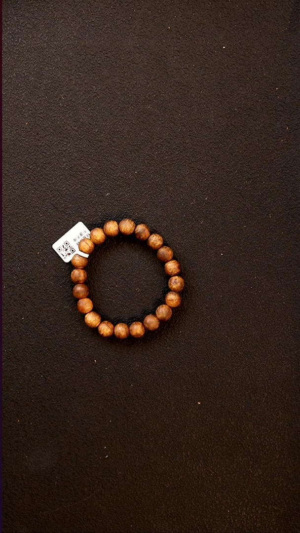 沉香手串海南莺歌绿棋楠10mm圆珠单圈