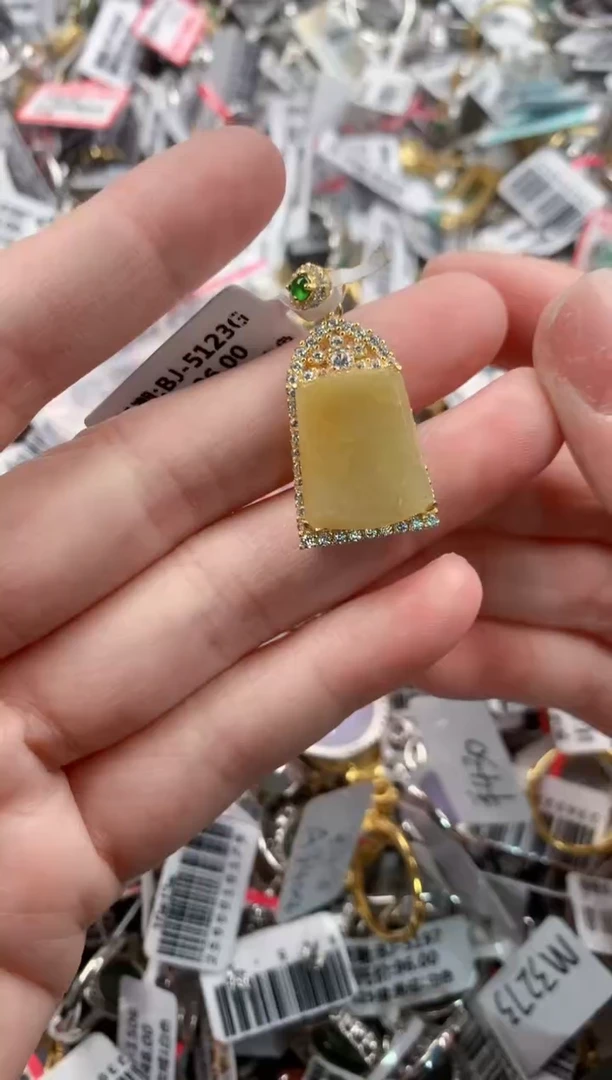 银S925镶嵌戒指翡翠444---6