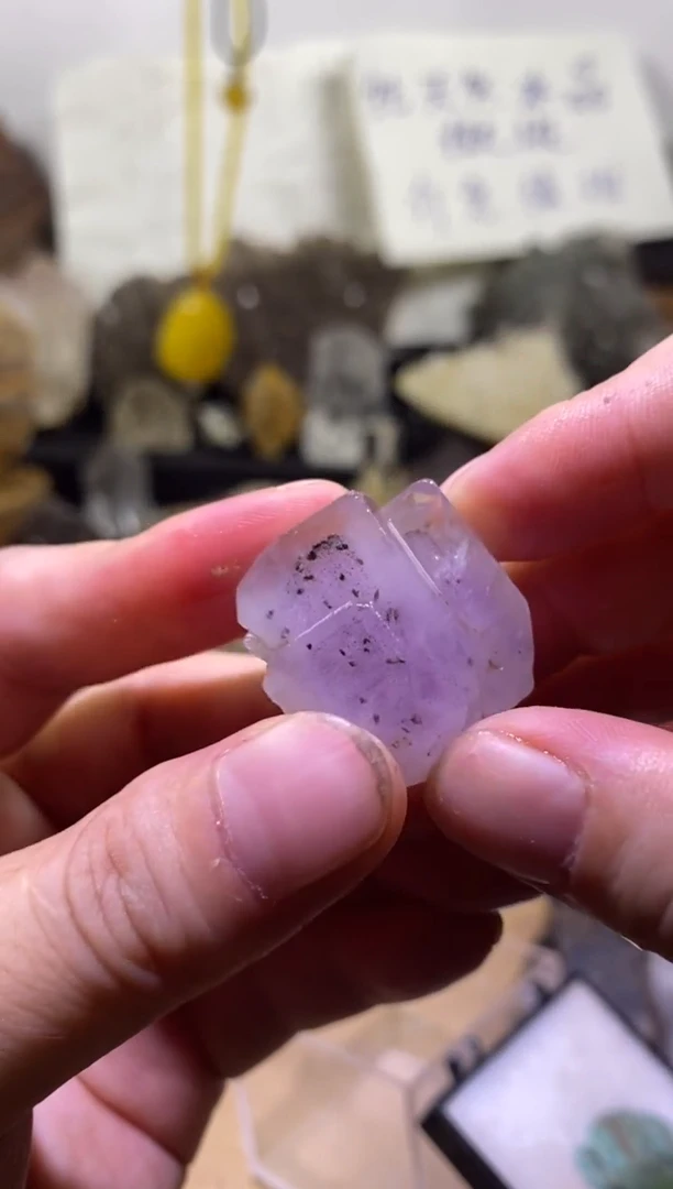 水晶珠宝半成品未镶嵌98号超七毒液隐山紫花园