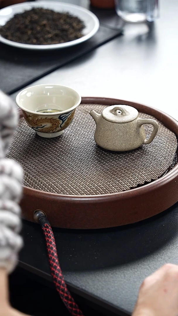 茶壶紫砂小高瓢-黑段-全手工无添加-110cc（12月4日限时浮力）