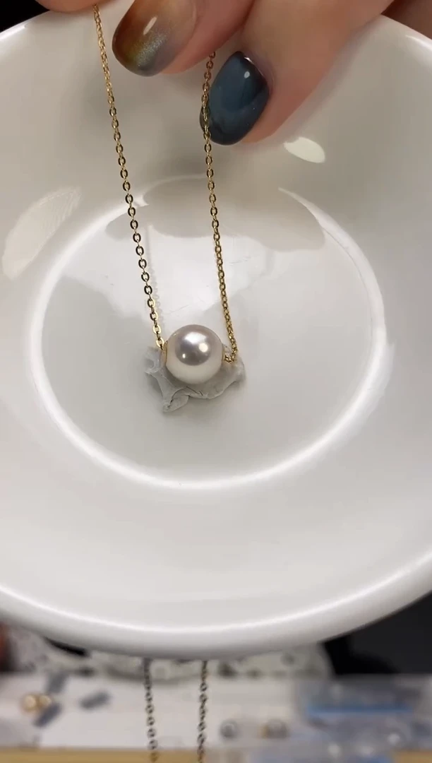 项链未镶嵌海水珍珠8.5-9Akoya海水珍珠项链
