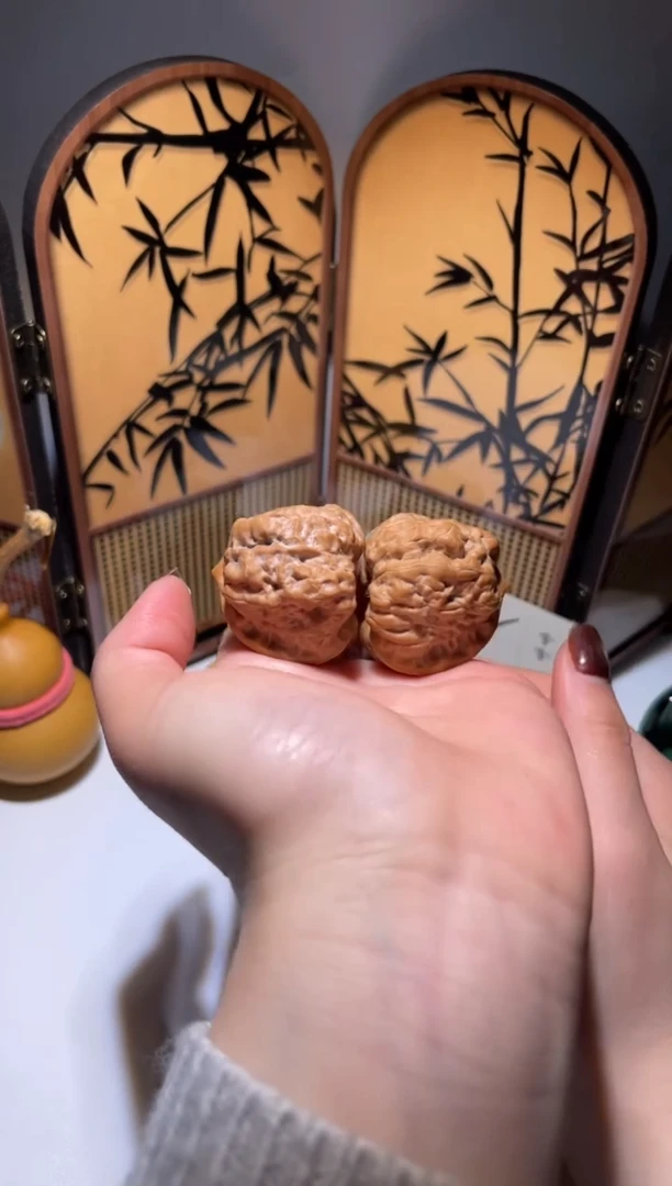 吊坠文玩核桃59号四开背八蹬腿蛤蟆头 肚40尺寸