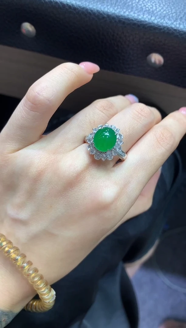 18K金镶嵌戒指翡翠41团购买断