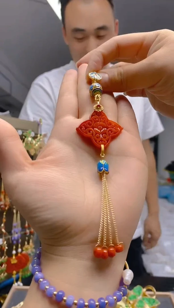 【闪购商品】翡翠耳饰合金096翡翠压襟