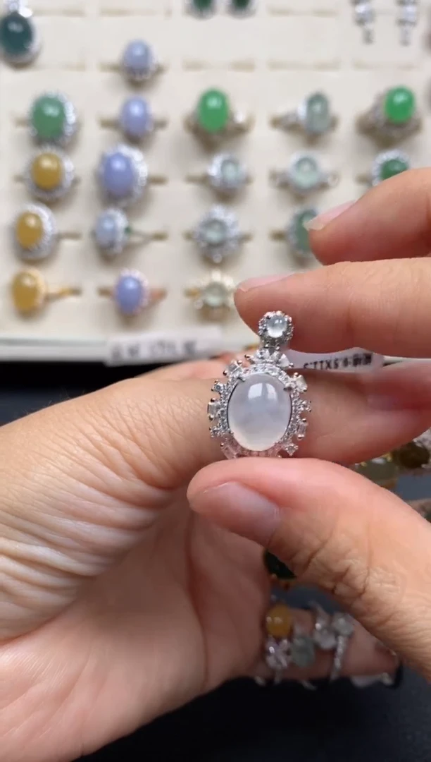 【闪购商品】翡翠戒指银S925镶嵌111111