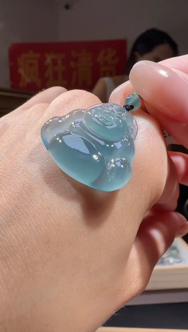 翡翠未镶嵌吊坠(不含链)纯天然A货翡翠佛公（多样性发其一）