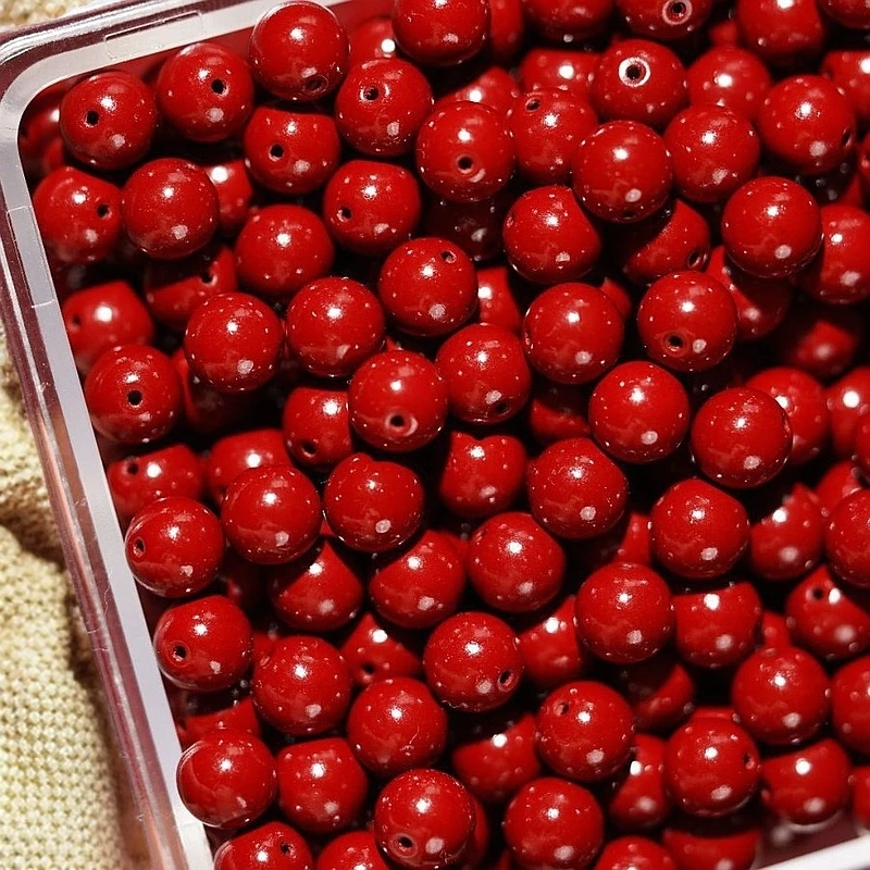 （直播装 大金勺装）手工串珠红珠珠超值大件散珠大小珠手工创意DIY