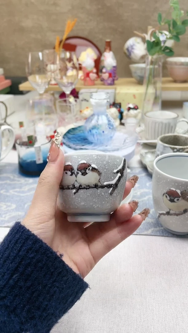 【闪购商品】摆件/盘子/杯子喜雀登枝品茗杯