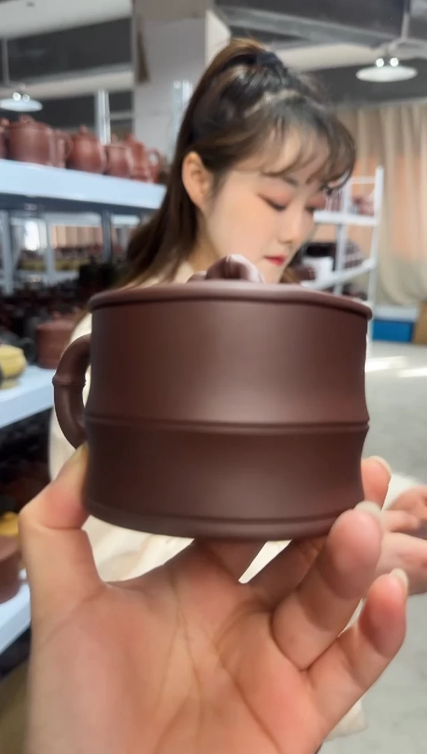 【闪购商品】紫砂盖杯竹节紫砂盖杯竹节