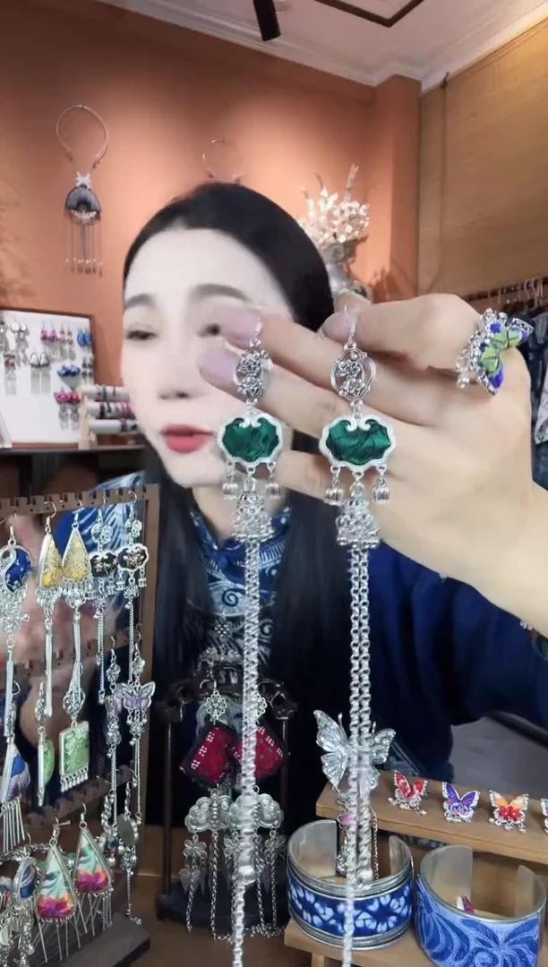 刺绣纯手工民族风耳环