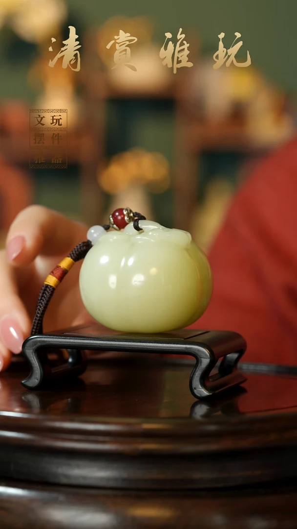 玉《事事如意》手把件摆件