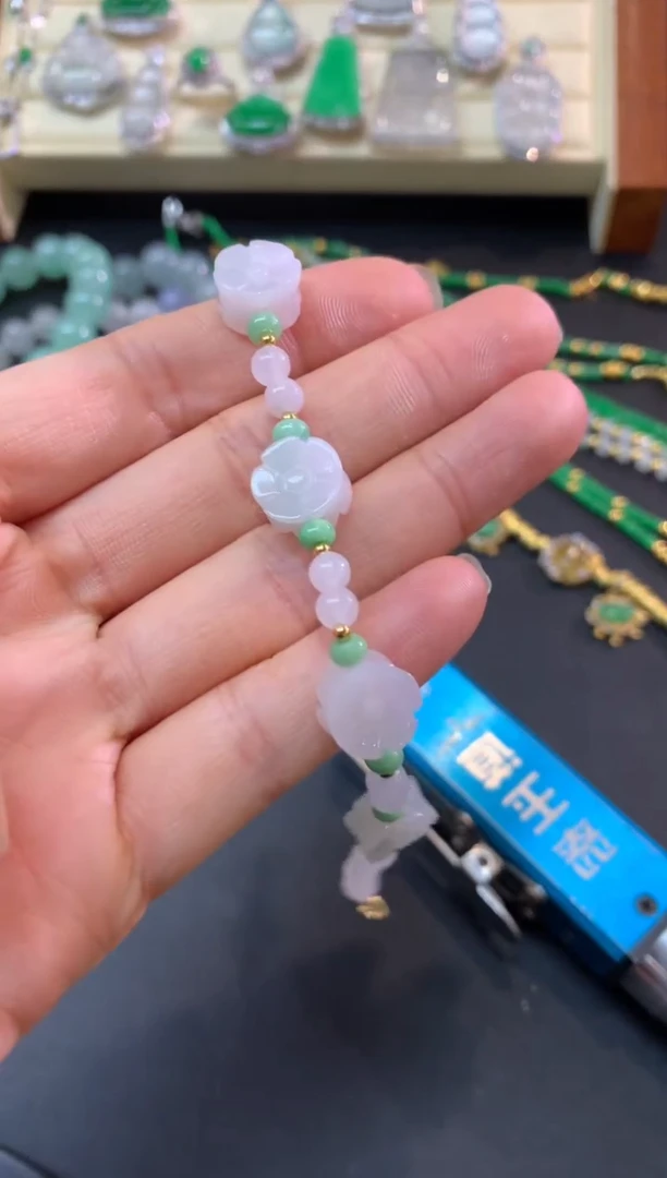 未镶嵌手串翡翠手串|350+25