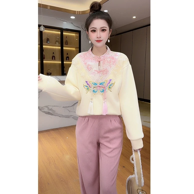 芙娜妮时尚法式设计感长袖休闲秋季2023小个子休闲裤女C2332930B