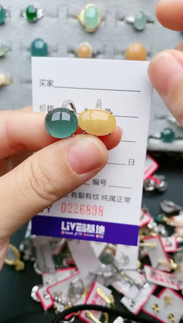 翡翠戒指银S925镶嵌.....