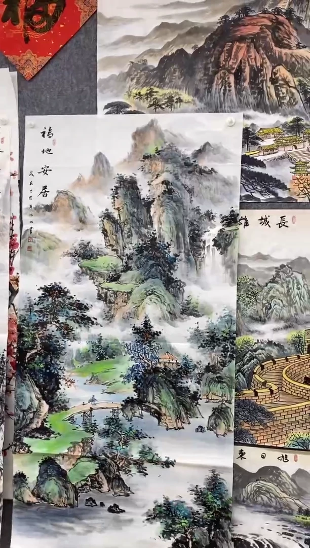 国画陌**桑沈泳江 手绘 四尺整张138*68cm