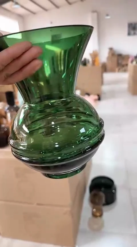 【闪购商品】玻璃绿色敞口