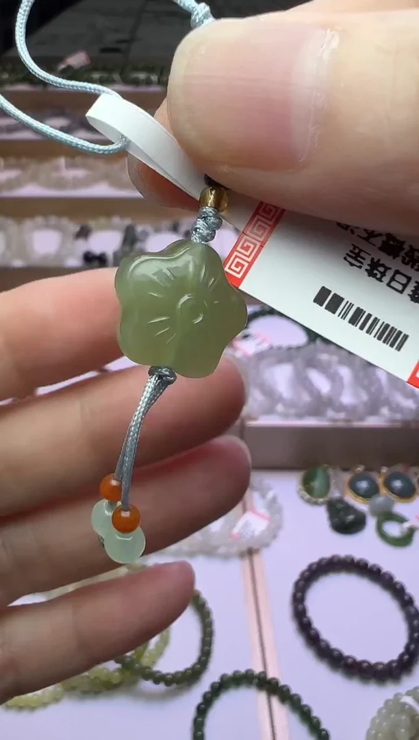 和田玉未镶嵌手机链1