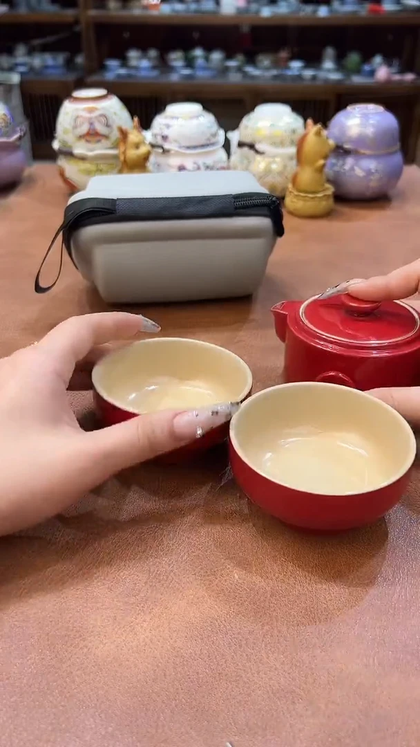 真的很便宜会开片的旅行茶具