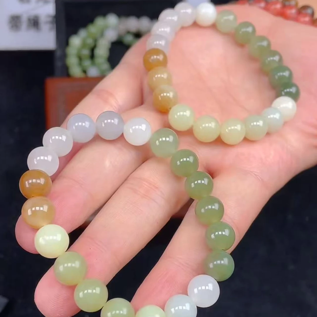 【玉经纶】6625/Q103-和田玉手串-多样性发其一