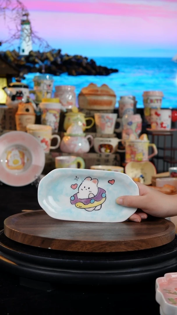 陶瓷便携款手工手绘景德镇陶瓷