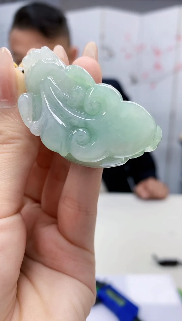 【闪购商品】定制翡翠未镶嵌4969jw-毛货挂件71