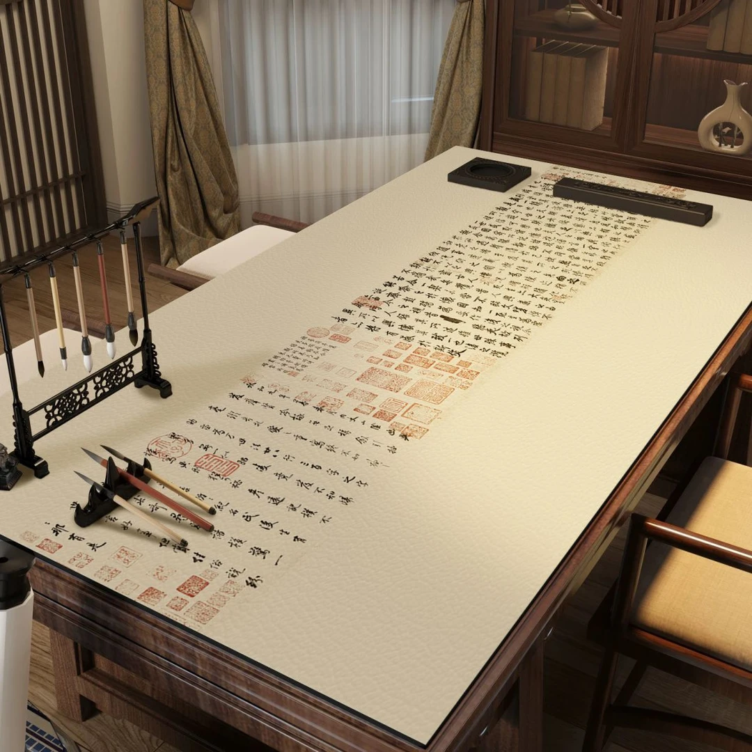 【店铺热销】国风书房桌垫书画垫古风书法垫写字垫防水防墨垫字画