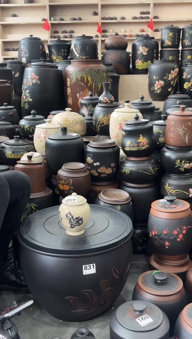 罐瑕疵茶叶罐   白泥醒茶罐  466