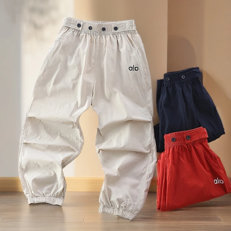 2025男女童春秋新款休闲薄款裤子中大童简约舒适25020