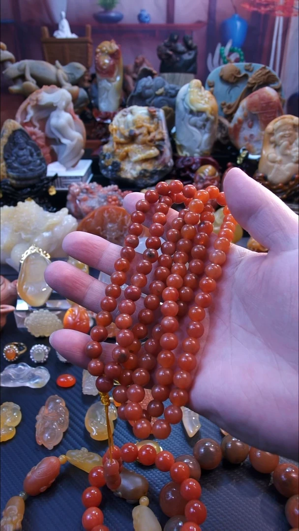 未镶嵌石英岩玉手饰烟**舟手串卡8